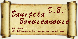 Danijela Borvičanović vizit kartica